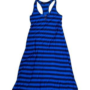 Splendid Maxi Racerback Striped Dress Navy Blue  ( M )